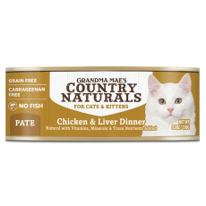 Grandma Mae's Country Naturals Grain Free Chicken & Liver Dinner for Cats & Kittens(pate) 無添卡無穀物雞肉嫩肝醬煮配方貓罐頭 5.5oz X24
