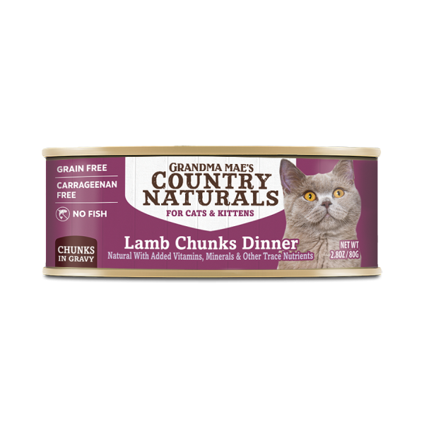 Grandma Mae's Country Naturals Grain Free Lamb Chunks in Gravy 無添卡無穀物草飼羊角切肉塊配方 2.8oz 