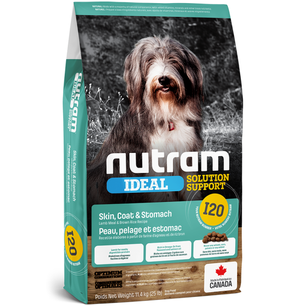 Nutram I20 Ideal Solution Support® Skin, Coat and Stomach Dog Food  抗皮膚、腸胃敏感天然狗糧 11.4kg