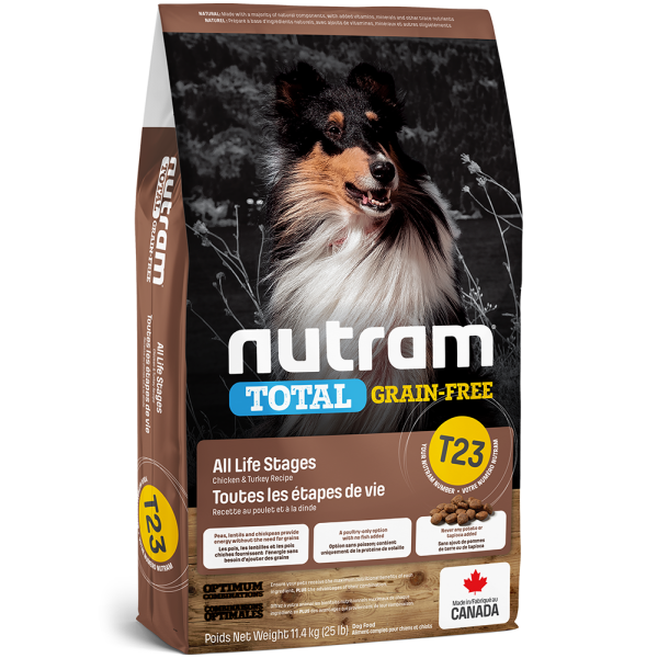 Nutram T-23 Nutram Total Grain-Free® Chicken and Turkey Recipe Dog Food(Big Bite) 無穀火雞配方(大粒) 2kg