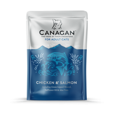 Canagan Grain Free For Adult Cat Chicken & Salmon Pouches  無穀物雞肉及三文魚鮮肉滋味包 85g X 8