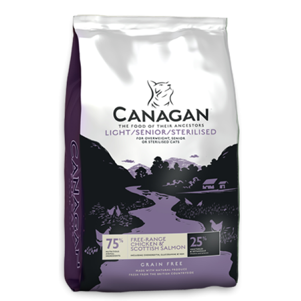 Canagan Grain Free Light for overweight, senior and sterilised cats 無穀物體重控制/高齡/絕育配方 1.5kg