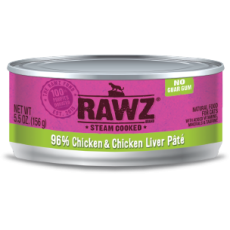 Rawz 96% Chicken & Chicken Liver Pate Cat Can Food 雞肉、雞肝全貓罐頭 156g