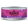 Rawz 96% Turkey and Turkey Liver Pate Cat Can Food 火雞肉、`火雞肝全貓罐頭 156g