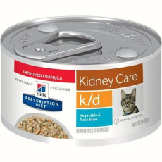 Hill's prescription diet k/d Kidney Care with Veg, Tuna & Rice Stew Feline 貓用腎臟處方(吞拿魚+菜) 罐頭 2.9oz
