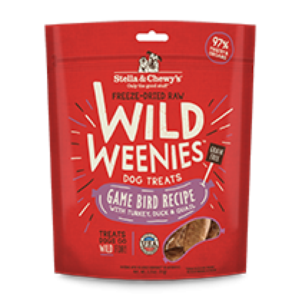 Stella & Chewy's Wild Weenies - Game Bird Recipe (with Turkey, Duck, Quail)  凍乾香腸小食-獵鳥配方 3.25oz X8