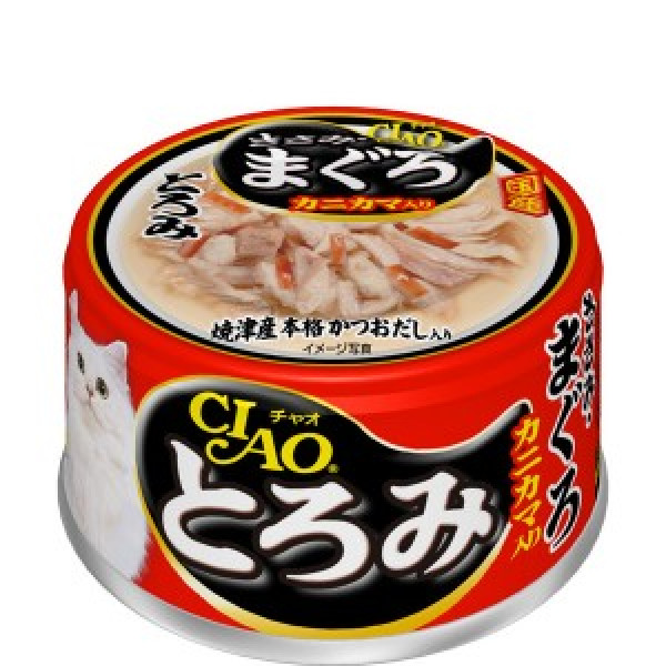 CIAO Chicken , Tuna and Crab Cat wet Food 濃湯 雞肉・吞拿魚 蟹柳棒貓罐頭 80g