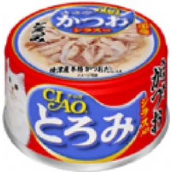 CIAO Chicken , Bonito and Shirauo Cat wet Food 濃湯 雞肉・鰹魚+白飯魚仔貓罐頭 80g