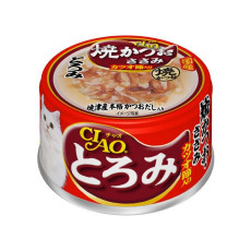 CIAO Katsu o bushi ,Chicken and Bonito Cat wet Food 濃湯 燒鰹魚・雞肉 + 鰹魚節貓罐頭 80g