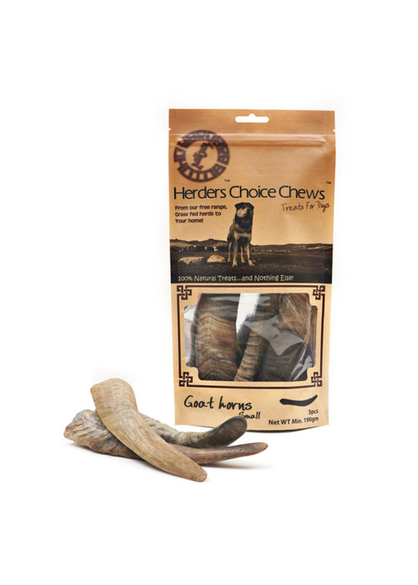 Mongolian Herders Choice Chews Dried Goat Horn 山羊角小型三支裝3pc