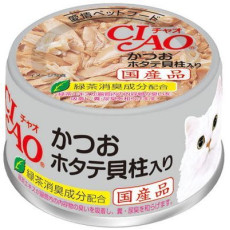 CIAO Bonito with Scallops Wet Cat Food 頂級貓罐系列-鰹魚+帶子85g 