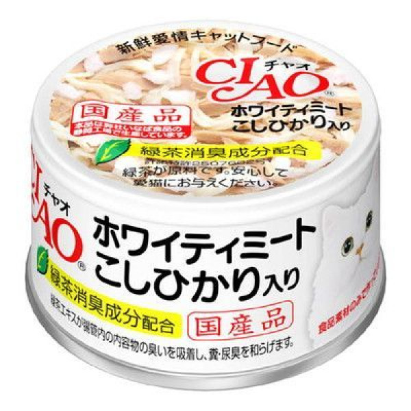 CIAO Tuna White with Rice Wet Cat Food 頂級貓罐系列-白身吞拿魚+白飯 85g 