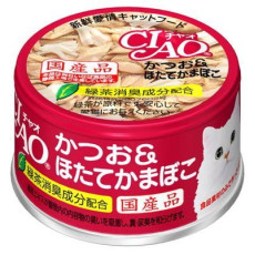 CIAO Bonito & Scallop Kamaboko Wet Cat Food 頂級貓罐系列-鰹魚+瑤柱棒 85g 