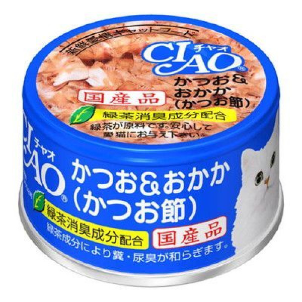 CIAO Bonito & Oka (Bonito section) Wet Cat Food 鰹魚+木魚片(鰹魚節) 85g 
