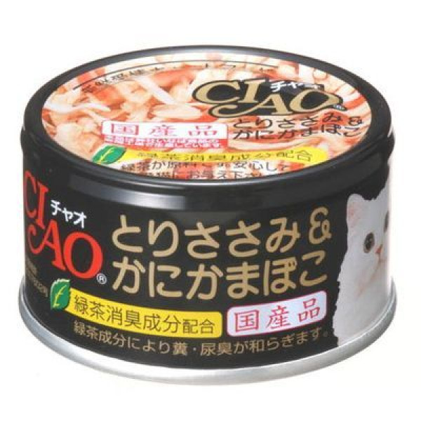 CIAO Chicken Fillet & Crab Bread Wet Cat Food 頂級貓罐系列-雞肉+蟹柳棒 85g 
