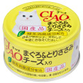 CIAO Tuna & Torisasa with cheese Wet Cat Food 頂級貓罐系列-吞拿魚雞肉+芝士 85g 