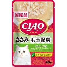 CIAO Pouch for cats Hairball scallop flavor 雞肉帶子 (去毛球) 40g 