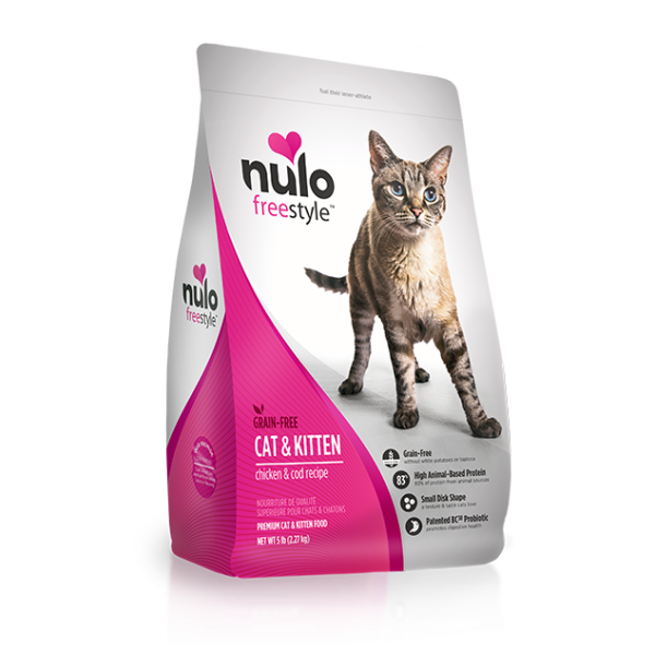 Nulo Freestyle Chicken & Cod Recipe Grain-Free Dry Cat & Kitten Food 雞、鱈魚 幼及成貓配方 12lbs